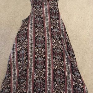 High-neck tank top sleeveless swing dress